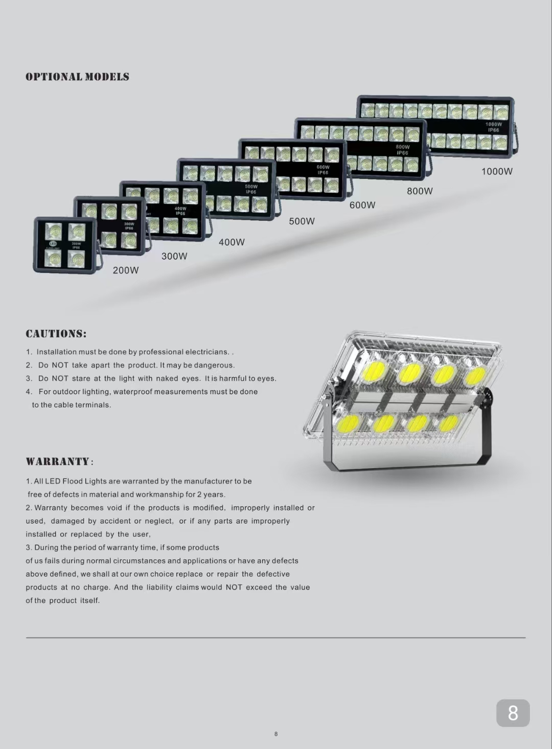 LED Flood Light 50W 100W 200W 300W